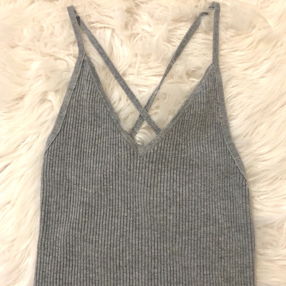 Kendall + Kylie Gray Tank Crop